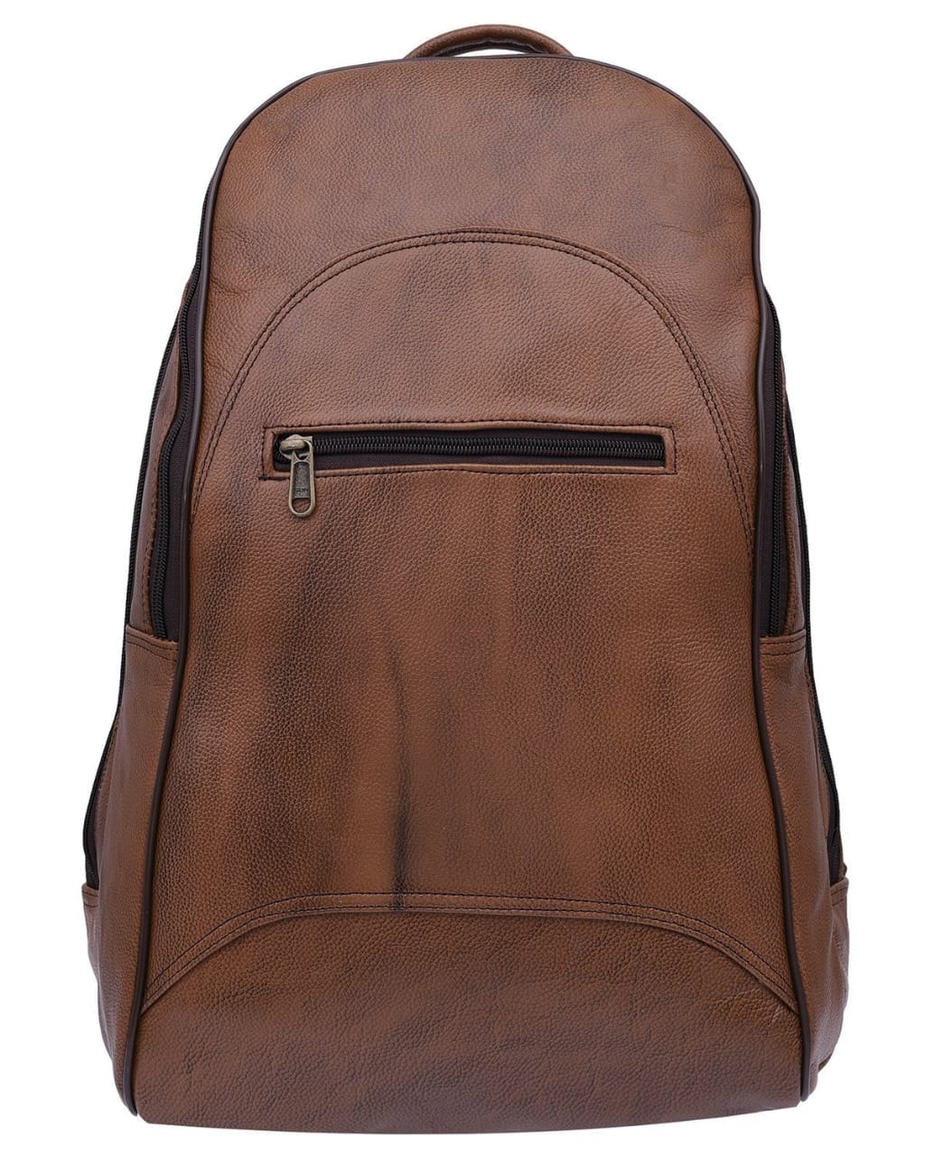 Genuine Leather Brown Mild Laptop Zip Workbag - Ambur Online Leathers